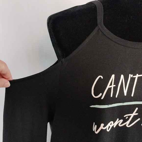 Torrid French Terry Cold Shoulder Long Sleeve Active Sweatshirt - Picture 5 of 10